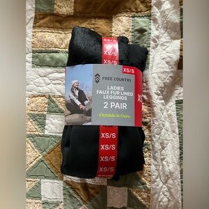 Free Country Faux fur lined leggings